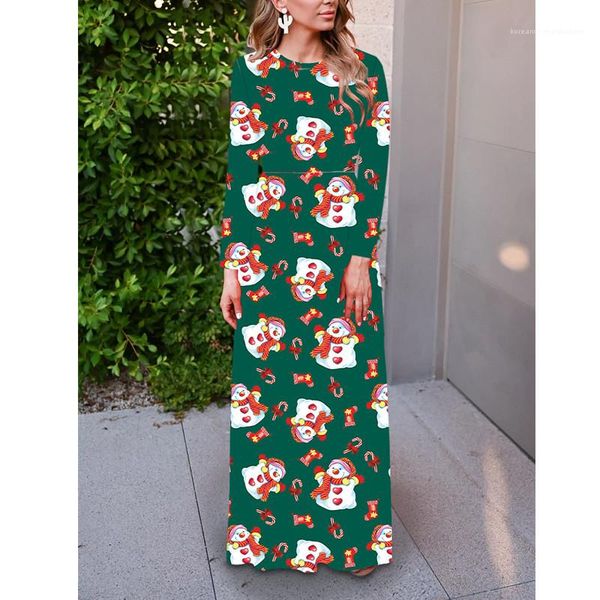 christmas snowman floral print womens maxi dresses designer females clothing christmas day womens casual dresses fashion, Black;gray
christmas snowman floral print womens maxi dresses designer females clothing christmas day womens casual dresses fashion, Black;gray