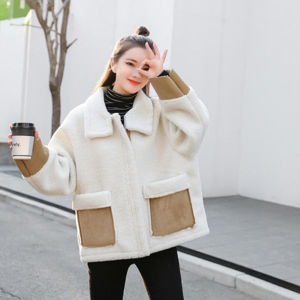 lamb fur coat for women short autumn and winter new sheepskin cashmere women's cashmere korean style loose graceful thickened lamb flee, Black
lamb fur coat for women short autumn and winter new sheepskin cashmere women's cashmere korean style loose graceful thickened lamb flee, Black