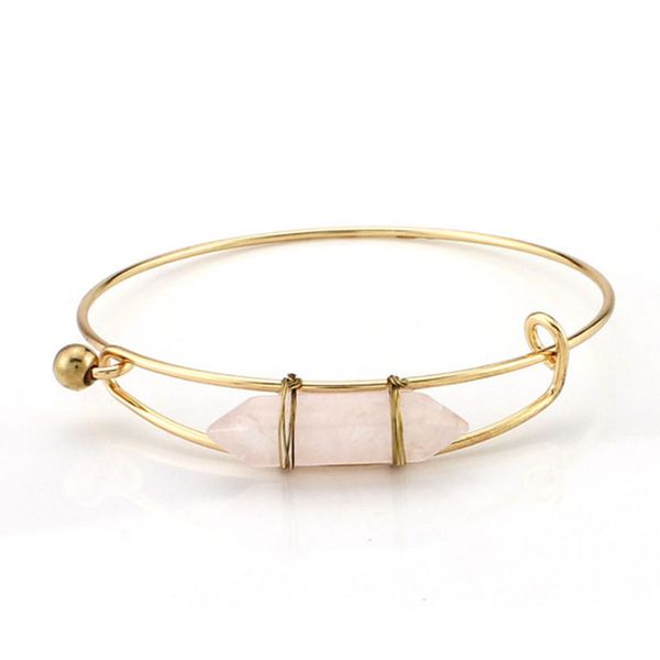 10 pcs trendy gold plated wire wrap hexagon column amethyst stone bracelet for gift rose quartz jewelr, Golden;silver
10 pcs trendy gold plated wire wrap hexagon column amethyst stone bracelet for gift rose quartz jewelr, Golden;silver