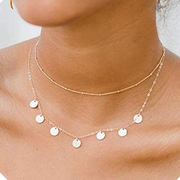 chains tassel wafer necklace metal plate pendant women ladies jewelry gifts for valentine's day mujer collares de moda fn70, Silver
chains tassel wafer necklace metal plate pendant women ladies jewelry gifts for valentine's day mujer collares de moda fn70, Silver