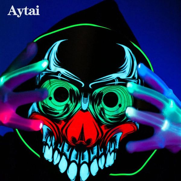 halloween 3d horror mask sound activated skull clown full face party the reactive led, White;black
halloween 3d horror mask sound activated skull clown full face party the reactive led, White;black