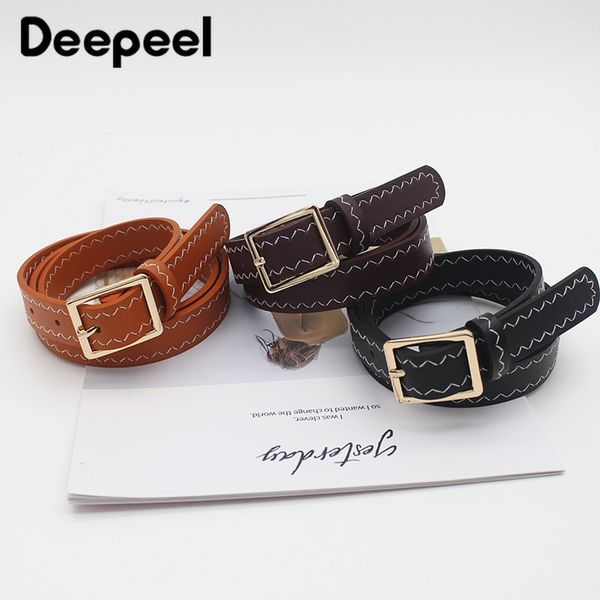 deepeel 1pc 2.3*105cm women double wavy line square buckle belt leather craft decoration girdle for jeans adjustable belt yb670, Black;brown
deepeel 1pc 2.3*105cm women double wavy line square buckle belt leather craft decoration girdle for jeans adjustable belt yb670, Black;brown