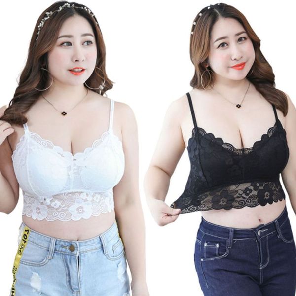 womens plus size deep v-neck crop seamless scalloped sheer floral lace bralette padded wireless underwear vest xl-3xl, Black;white
womens plus size deep v-neck crop seamless scalloped sheer floral lace bralette padded wireless underwear vest xl-3xl, Black;white