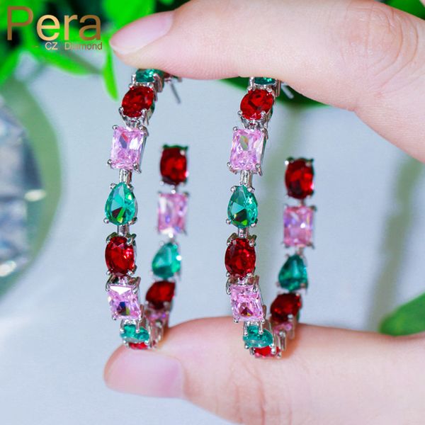 hoop & huggie pera colorful oval cz crystal trendy big silver color half round earring for women summer party jewelry e603, Golden;silver
hoop & huggie pera colorful oval cz crystal trendy big silver color half round earring for women summer party jewelry e603, Golden;silver