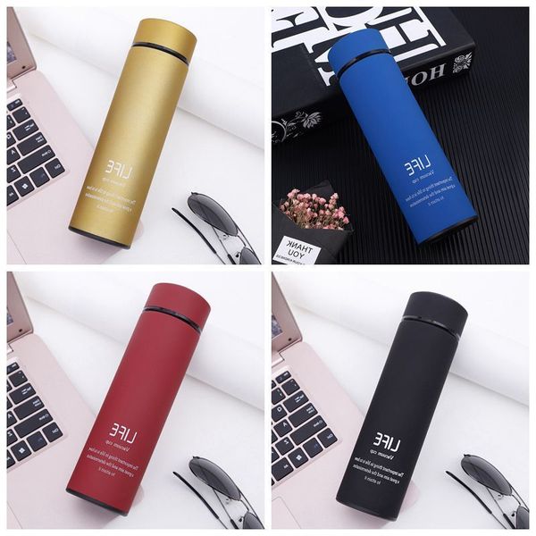 304 stainless steel water bottle 500ml letter print tea mug vacuum thermal insulation kettle outdoor sports water cup wholesale
304 stainless steel water bottle 500ml letter print tea mug vacuum thermal insulation kettle outdoor sports water cup wholesale