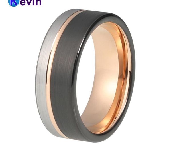 mens womens wedding band tungsten carbide ring black rose gold with offset groove and brush finish00, Slivery;golden
mens womens wedding band tungsten carbide ring black rose gold with offset groove and brush finish00, Slivery;golden