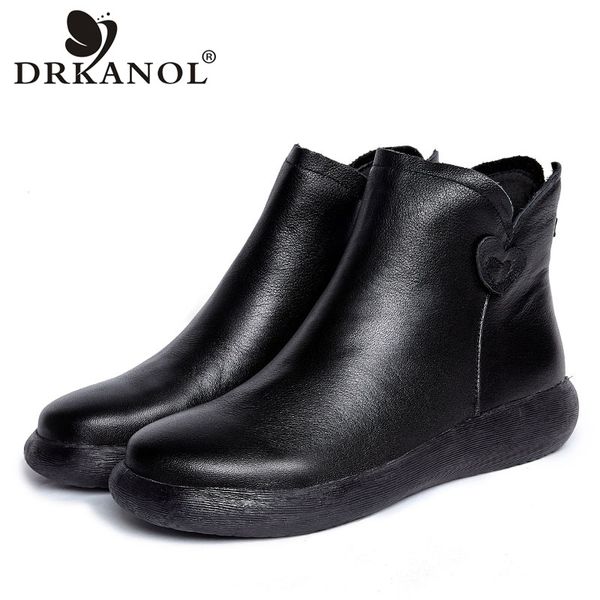 drkanol 2020 women snow boots autumn winter flat ankle boots women 100% genuine leather short plush warm shoes plus size 34-41, Black
drkanol 2020 women snow boots autumn winter flat ankle boots women 100% genuine leather short plush warm shoes plus size 34-41, Black