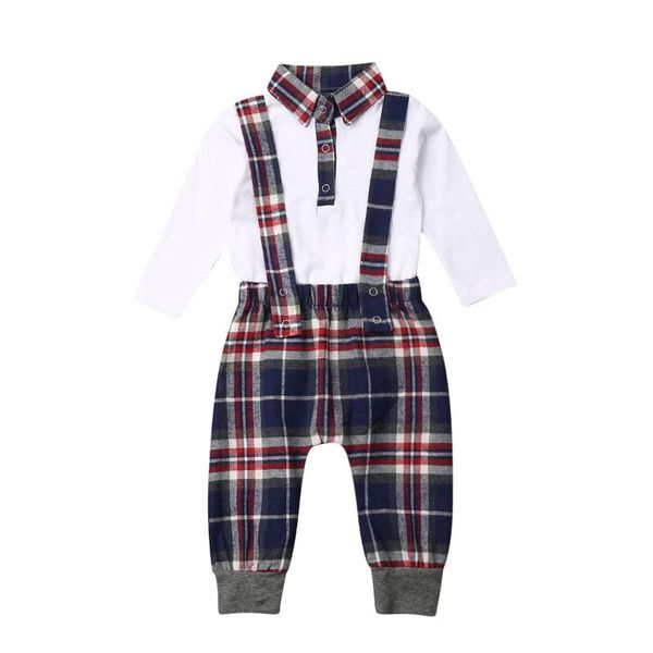 autumn winter baby boys clothes set newborn toddler preppy style gentleman long sleeve shirt + plaid strap trousers outfits, White
autumn winter baby boys clothes set newborn toddler preppy style gentleman long sleeve shirt + plaid strap trousers outfits, White