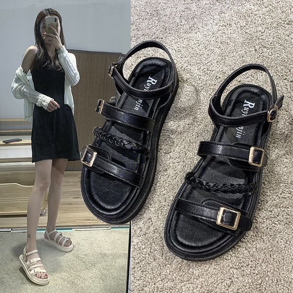 sports sandals female 2020 summer new casual open toe buckle sandals metal buckle thick bottom increased z905, Black
sports sandals female 2020 summer new casual open toe buckle sandals metal buckle thick bottom increased z905, Black