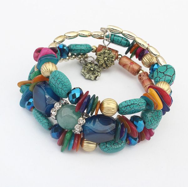 fashion women's bracelet retro natural stone rhinestone beaded multi-layer winding bracelets jewelry gifts for women, Golden;silver
fashion women's bracelet retro natural stone rhinestone beaded multi-layer winding bracelets jewelry gifts for women, Golden;silver