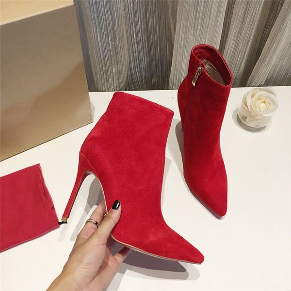 red color bottom designer women shoes sneaker so kate spike styles 8-10-12cm high heels half knee ankle boots fashion women shoes size 35-41, Black
red color bottom designer women shoes sneaker so kate spike styles 8-10-12cm high heels half knee ankle boots fashion women shoes size 35-41, Black