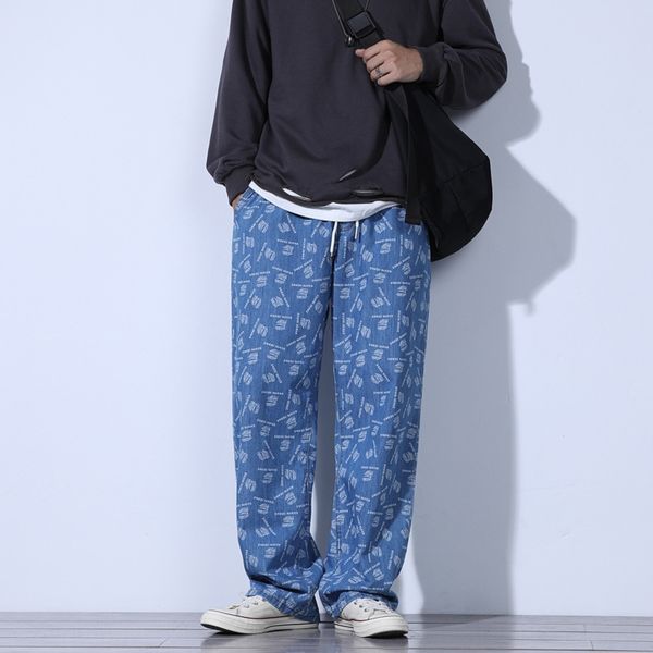 wide-legged men's hip hop jeans and jeanspendant jeans loose straight tube drop feeling elastic waist dad pants casual couple pants fw0, Blue
wide-legged men's hip hop jeans and jeanspendant jeans loose straight tube drop feeling elastic waist dad pants casual couple pants fw0, Blue