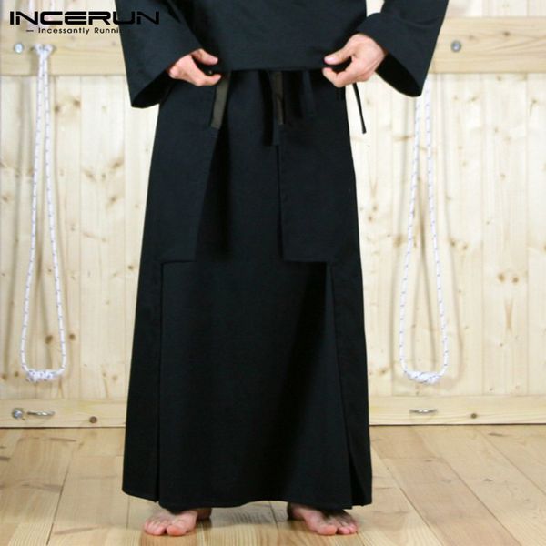 men's pants incerun medieval mens kilts martial arts style samurai warrior knight kilt kendo skirts vintage solid trousers men s-5xl, Black
men's pants incerun medieval mens kilts martial arts style samurai warrior knight kilt kendo skirts vintage solid trousers men s-5xl, Black