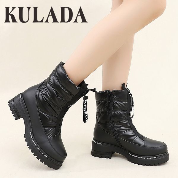 kulada new snow boots for women thick fur warm boots waterproof round toe platform mid-calf winter shoes, Black
kulada new snow boots for women thick fur warm boots waterproof round toe platform mid-calf winter shoes, Black