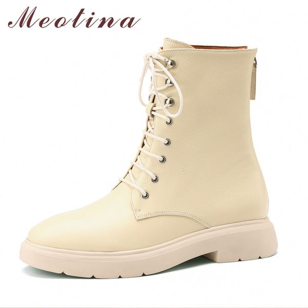 meotina women motorcycle boots shoes genuine leather flats platform short boots zip cross tied ankle autumn winter beige, Black
meotina women motorcycle boots shoes genuine leather flats platform short boots zip cross tied ankle autumn winter beige, Black
