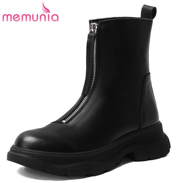 memunia 2020 new arrive casual flat shoes women genuine leather boots round toe zip autumn winter woman ankle boots black
memunia 2020 new arrive casual flat shoes women genuine leather boots round toe zip autumn winter woman ankle boots black