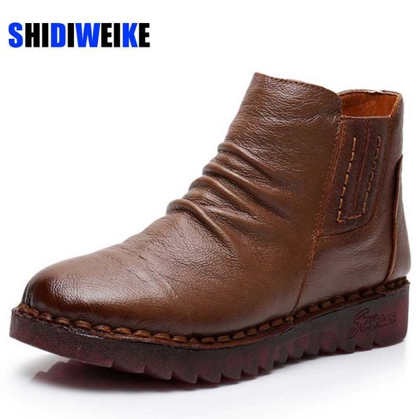 boots 2021 autumn winter genuine leather snow women shoes round toe casual ladies ankle moccasins botas mujer ab774, Black
boots 2021 autumn winter genuine leather snow women shoes round toe casual ladies ankle moccasins botas mujer ab774, Black