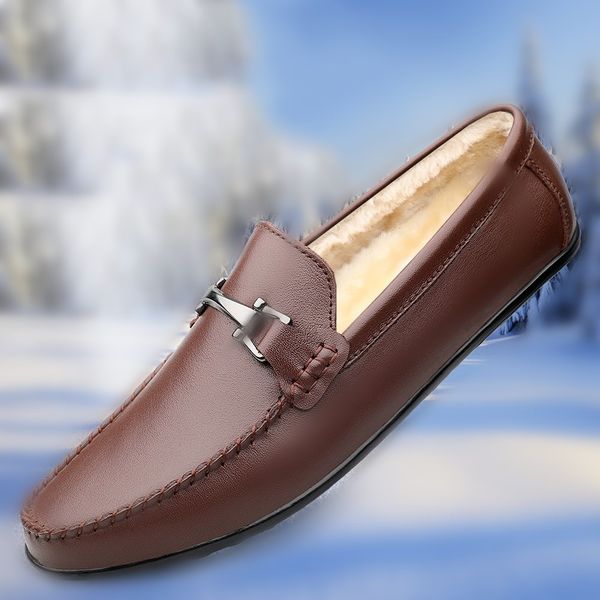 men shoes winter loafers warm fur mens slip on shoes fashion casual leather flats outdoor driving adulto shoe, Black
men shoes winter loafers warm fur mens slip on shoes fashion casual leather flats outdoor driving adulto shoe, Black