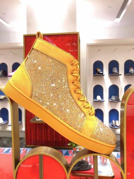 yellow sneakers with strass luxuriou red bottom sneaker shoes high-men,women dress,party,wedding skateboard walking, Black
yellow sneakers with strass luxuriou red bottom sneaker shoes high-men,women dress,party,wedding skateboard walking, Black