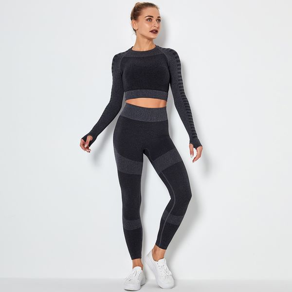 autunm winter fashion designer womens yoga suit sportwear tracksuits fitness sports two piece set 2pcs leggings long sleeve outfits gymwear, Gray
autunm winter fashion designer womens yoga suit sportwear tracksuits fitness sports two piece set 2pcs leggings long sleeve outfits gymwear, Gray