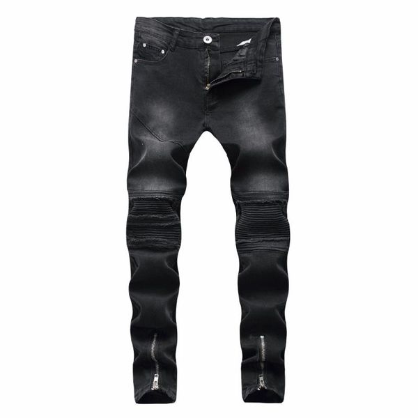 men's jeans 2021 fashion casual slim fit hip hop streetwear cowboy male hole black patches zipper leg, Blue
men's jeans 2021 fashion casual slim fit hip hop streetwear cowboy male hole black patches zipper leg, Blue