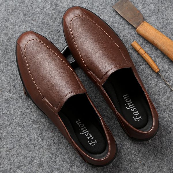 comfortable men casual shoes loafers men shoes soft split leather man flats ashion moccasins slip on british style, Black
comfortable men casual shoes loafers men shoes soft split leather man flats ashion moccasins slip on british style, Black