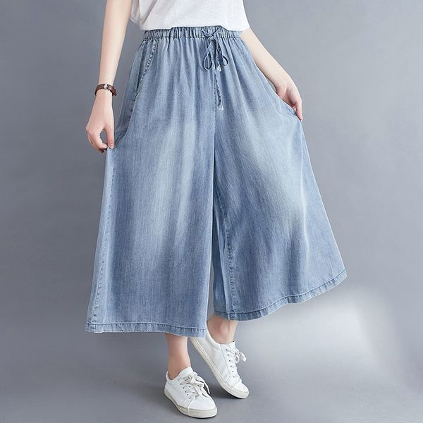 tencel women jeans 2020 summer new design high waist wide leg ankle length female jeans all match quality, Blue
tencel women jeans 2020 summer new design high waist wide leg ankle length female jeans all match quality, Blue