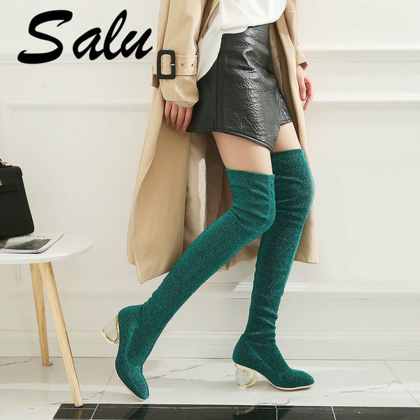 boots salu 2021 stretch women shoes thigh high stilettos over the knee pointy toe heel long black gold red
boots salu 2021 stretch women shoes thigh high stilettos over the knee pointy toe heel long black gold red