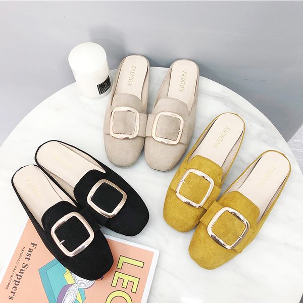 summer casual mules shoes women slippers 2020 black yellow slippers buckle designer flat casual shoes plus size 35-43
summer casual mules shoes women slippers 2020 black yellow slippers buckle designer flat casual shoes plus size 35-43