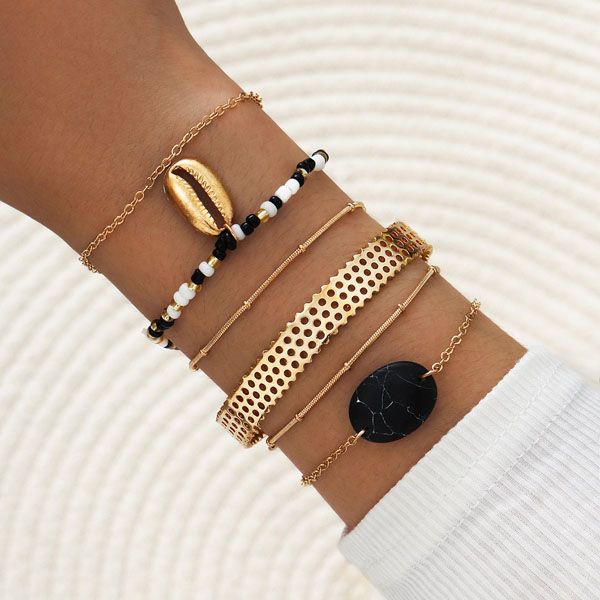 s1677 fashion jewelry black resin beaded chain bangle bracelets 6pcs/set bracelets set, Golden;silver
s1677 fashion jewelry black resin beaded chain bangle bracelets 6pcs/set bracelets set, Golden;silver