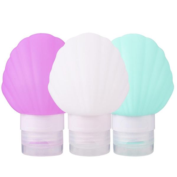 1 set of 3pcs 90ml travel bottles soft silicone dispensers shell shape refillable liquids lotion shampoo container with 1pc pvc
1 set of 3pcs 90ml travel bottles soft silicone dispensers shell shape refillable liquids lotion shampoo container with 1pc pvc