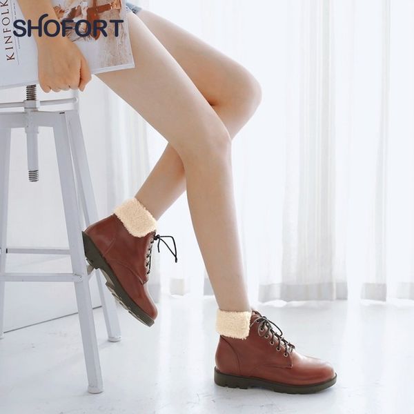 shofort winter boots 2020 fashion turn-up fur collar lace-up boots women short plush warm heighten non-slip women shoes, Black
shofort winter boots 2020 fashion turn-up fur collar lace-up boots women short plush warm heighten non-slip women shoes, Black