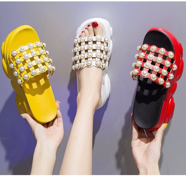 netcelebrity elevated hollow out pearl slip on women sandals summer muffin shoes women slippers beads wedges femmes sandales2020, Black
netcelebrity elevated hollow out pearl slip on women sandals summer muffin shoes women slippers beads wedges femmes sandales2020, Black