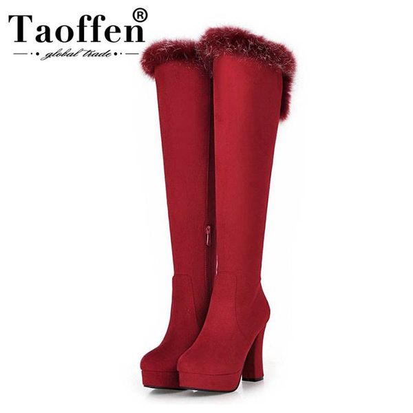 taoffen мода женщин над коленом boots платформы square пяток обувь зимние теплые меха side zipper женщины обувь размер 33-43, Black
taoffen мода женщин над коленом boots платформы square пяток обувь зимние теплые меха side zipper женщины обувь размер 33-43, Black