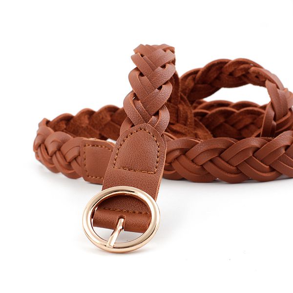 pu leather belt women fashion alloy gold round buckle unique design woven waistband with dress elegant lady, Black;brown
pu leather belt women fashion alloy gold round buckle unique design woven waistband with dress elegant lady, Black;brown