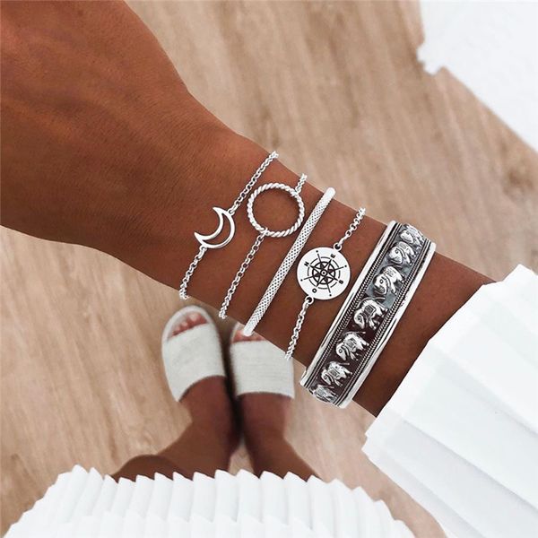 5pc/set bohemia bracelets for women moon compass circle personality bracelet 2020 new fashion boho elephant totem bracelet, Black
5pc/set bohemia bracelets for women moon compass circle personality bracelet 2020 new fashion boho elephant totem bracelet, Black