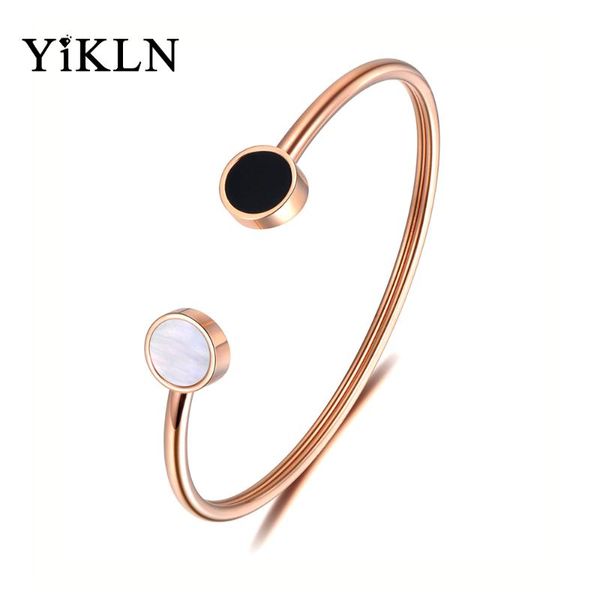 yikln stainless steel bangle white & black shell rose gold charm bracelet & bangle simple design chirstmas gift yb18175
yikln stainless steel bangle white & black shell rose gold charm bracelet & bangle simple design chirstmas gift yb18175
