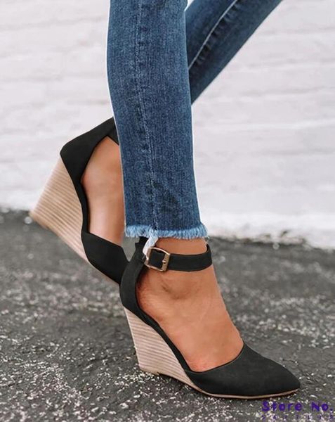 summer fashion woman shoes sandals pointed toe wedge pumps ankle strap heels zapatos de mujer sandalias verano para mujer lp597, Black
summer fashion woman shoes sandals pointed toe wedge pumps ankle strap heels zapatos de mujer sandalias verano para mujer lp597, Black