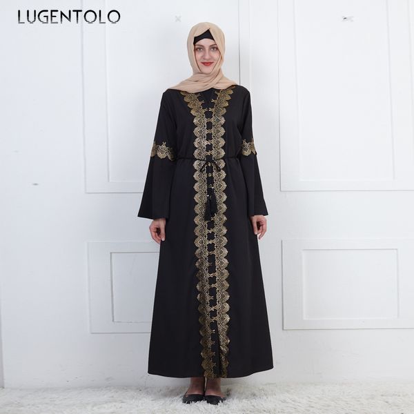 lugentolo women vintage dress embroidered fashion muslim loose big swing bell sleeve black cardigan abaya lady maxi dresses, Black;gray
lugentolo women vintage dress embroidered fashion muslim loose big swing bell sleeve black cardigan abaya lady maxi dresses, Black;gray