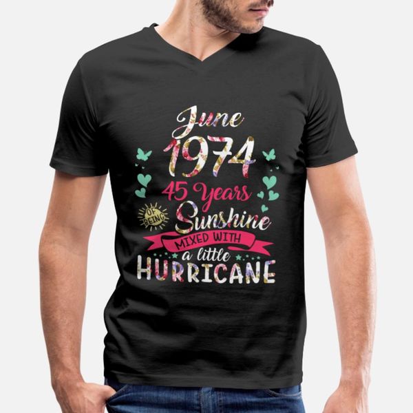 june 1974 45 years of being sunshine mix hurricane t shirt men print 100% cotton plus size 3xl gents cute breathable spring formal shirt, White;black
june 1974 45 years of being sunshine mix hurricane t shirt men print 100% cotton plus size 3xl gents cute breathable spring formal shirt, White;black