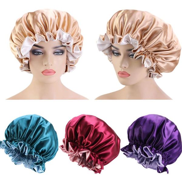 adjust elastic satin sleep cap bonnet hair styling hair care women night sleep hat head wrap shower cap headwear nightcap, Blue;gray
adjust elastic satin sleep cap bonnet hair styling hair care women night sleep hat head wrap shower cap headwear nightcap, Blue;gray