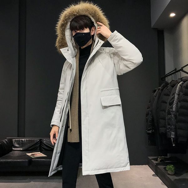 2020 new winter down jacket men's long over-knee hooded coat couples thickened winter coat fashion, Black
2020 new winter down jacket men's long over-knee hooded coat couples thickened winter coat fashion, Black