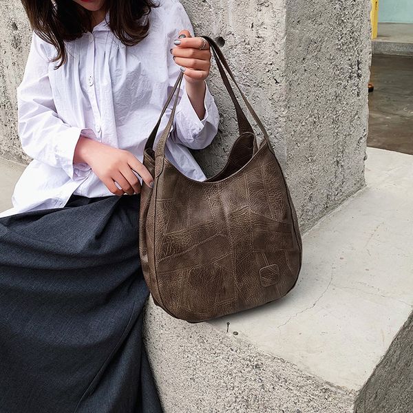 cross-border wholesale dumplings 2020 european and american retro stitching pu large shoulder bag portable large capacity bag tide brand1
cross-border wholesale dumplings 2020 european and american retro stitching pu large shoulder bag portable large capacity bag tide brand1