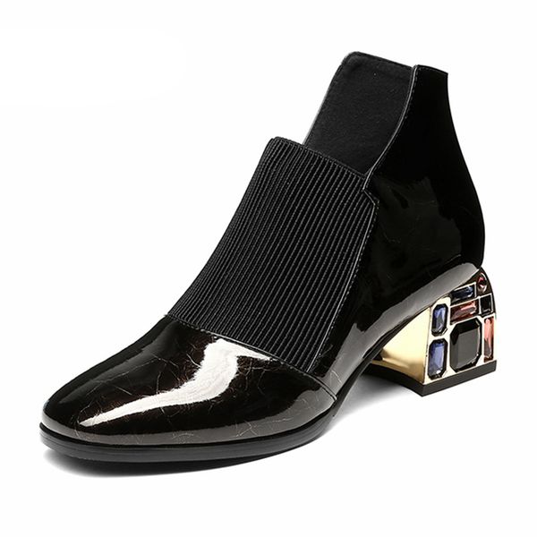 solid rhinestone high heels party shoes woman spring new genuine leather fashion short boots women ankle boots 2020, Black
solid rhinestone high heels party shoes woman spring new genuine leather fashion short boots women ankle boots 2020, Black