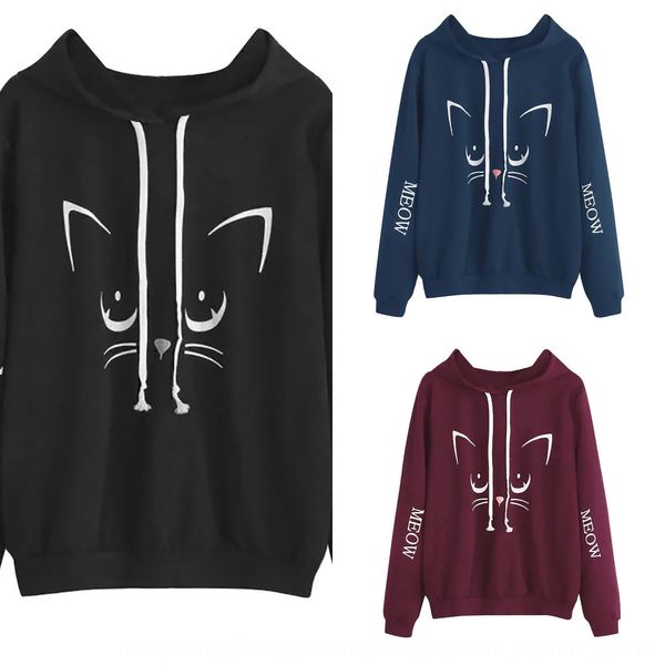 special new women's cat letter printed long sleeve collar loose special new hoodie sweater women's cat letter printed long sleeve, Black
special new women's cat letter printed long sleeve collar loose special new hoodie sweater women's cat letter printed long sleeve, Black