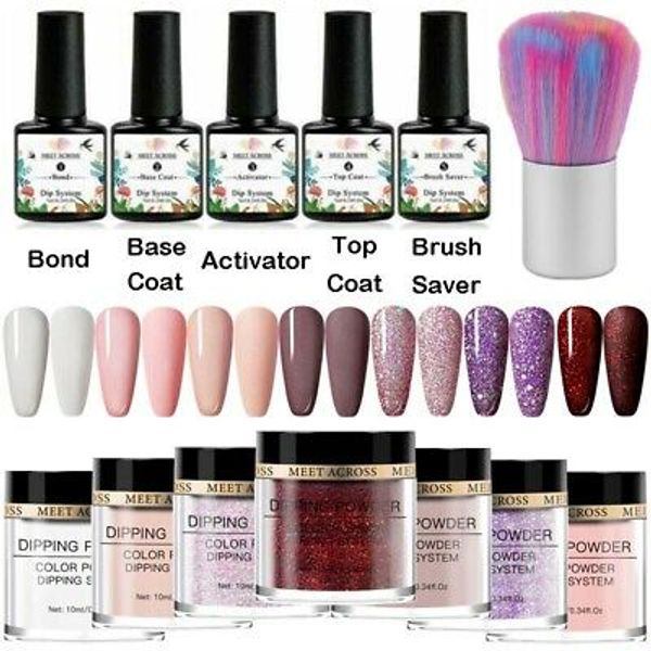 meet across 13pcs dipping nail powder set 10ml dip glitter powder dust natural dry without lamp cure dippping system kit, Silver;gold
meet across 13pcs dipping nail powder set 10ml dip glitter powder dust natural dry without lamp cure dippping system kit, Silver;gold
