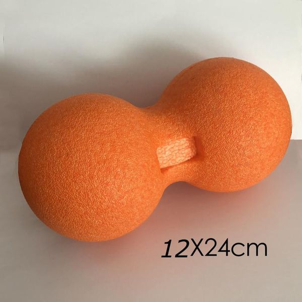 12*24 Cm Orange Fitness Ball Massage Peanut Single Mobility Ball For Myofascial Physical Therapy Deep Tissue Massage