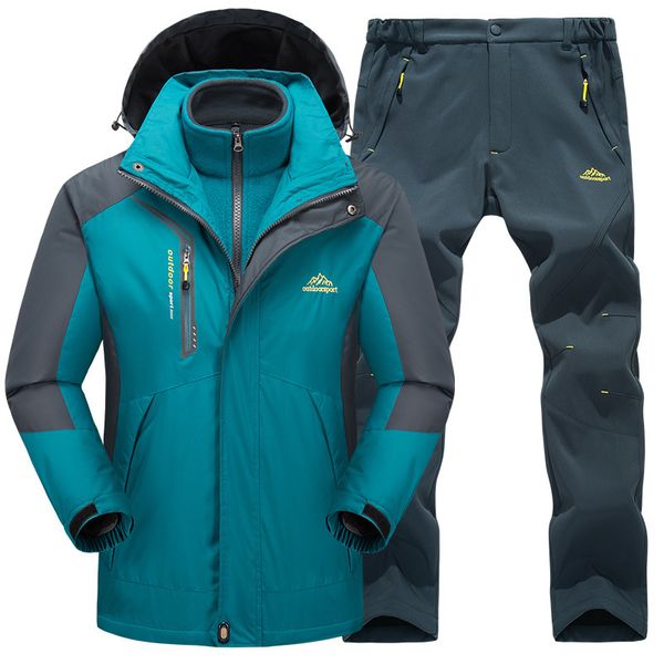 winter men outdoor jacket suit 3 in 1 windproof waterproof thermal jacket women trekking hiking camping skiing sportswear suit, Black;white
winter men outdoor jacket suit 3 in 1 windproof waterproof thermal jacket women trekking hiking camping skiing sportswear suit, Black;white