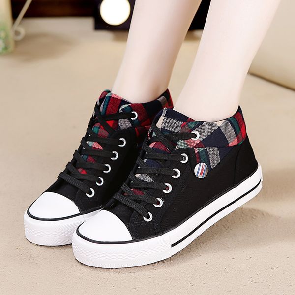 2020 fashionable and lovely casual shoes, student canvas shoes, outdoor shoes for women, Black