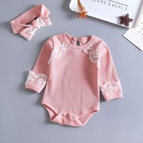 newborn baby bodysuit long sleeve lace ruffles bodysuit+headband outfits 3m-24t baby clothes girl winter, Blue 
newborn baby bodysuit long sleeve lace ruffles bodysuit+headband outfits 3m-24t baby clothes girl winter, Blue